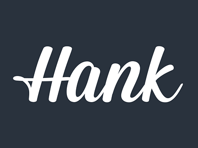 Hank Wordmark blue logo logotype mission navy script wordmark