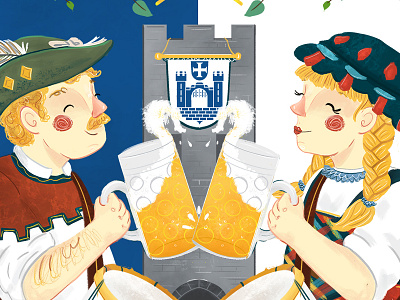 Rutenfest beer colour collective editorial festival germany illustration international beer day sketch traditional