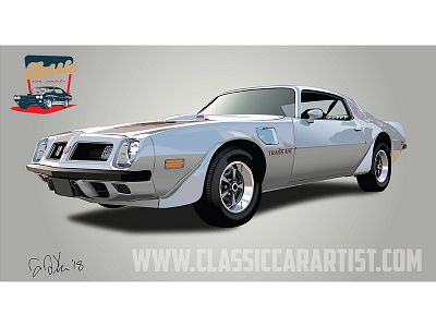 1975 Trans Am classic car illustration trans am