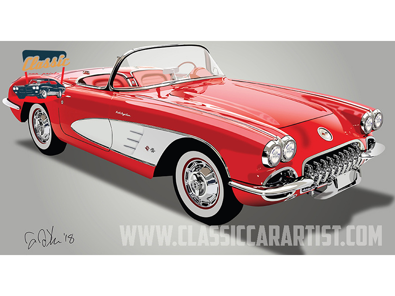 1959 Corvette by James Knake on Dribbble