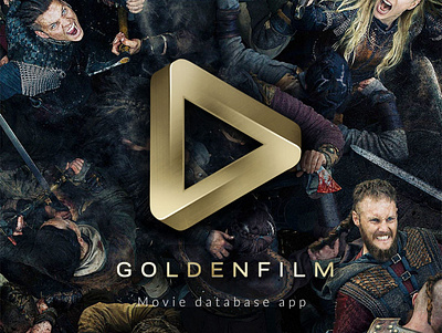 Golden Film Logo branding illustration logo