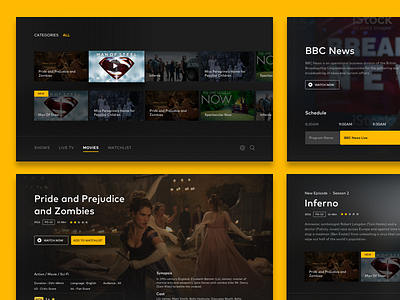 Movie Ui Exploration application movie web dark design interface minimal ui user