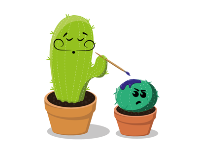 Paint 2d cactus illustration illustrator paint