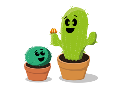 Flower 2d cactus design flower illustration