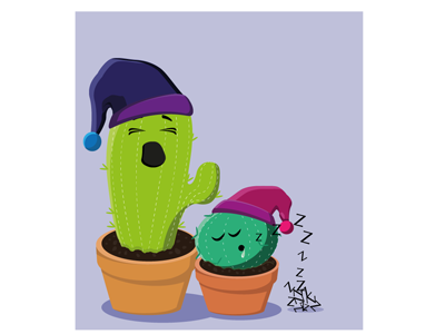 Sleep cactus graphicdesign illustration