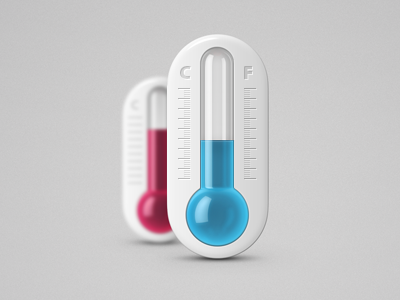 Thermometer blue celsius farenheit icon photoshop pink thermometer
