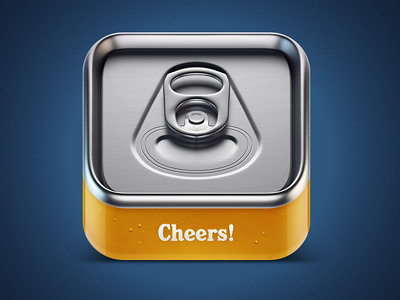 Cheers beer IOS icon beer blue cheers glass icon ios iphone metal yellow