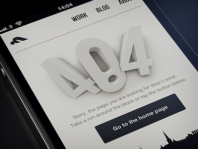 Portfolio 404 on iPhone ! 3d 404 apple ios iphone phone portfolio retina site stockholm web