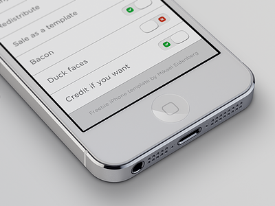 Free Iphone 5 Template PSD