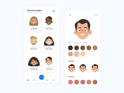 Avatar Generator Mobile Prototype avatar branding change color emoji generator identity interactions ios mobile app prototype