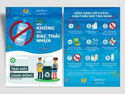 Say No to Plastic Waste Poster graphic design
