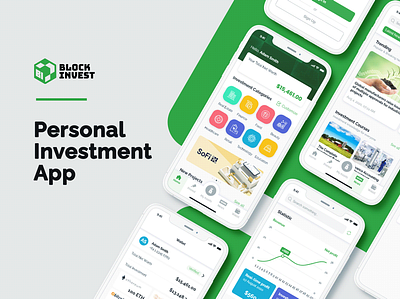 Block Invest App app app design ios ui
