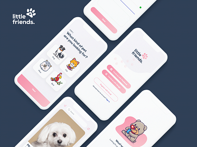 Little Friends App animal app application graphic design pet ui
