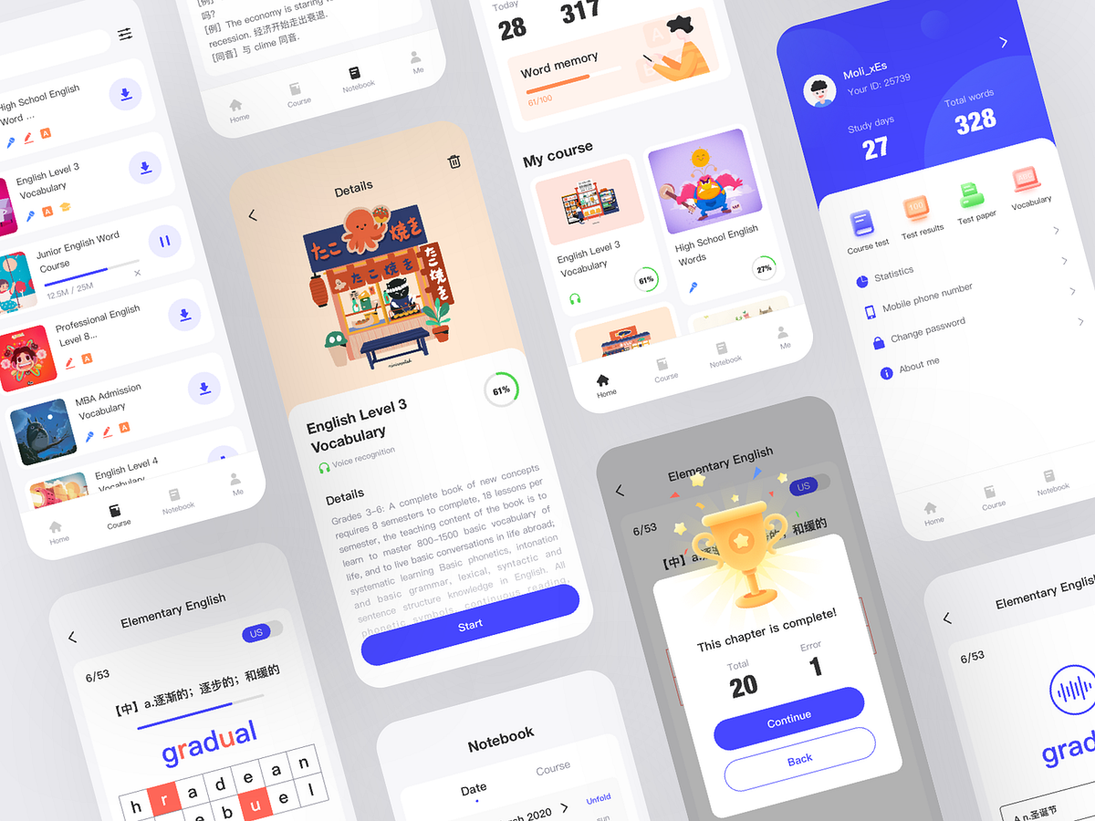 Educational applications by Moli_xEs on Dribbble