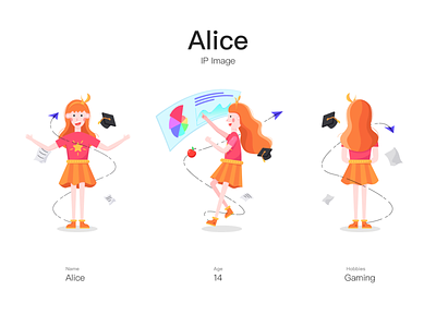 IP Image: Alice branding design girl illustration