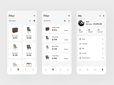 Furniture sales 2 app design furniture icon ui ux 设计