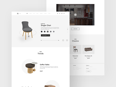 Jes Web - Furniture sales design icon ui ux web 设计