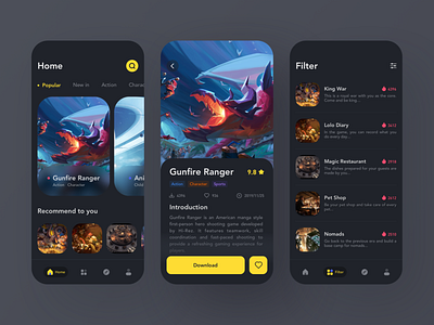 Game TV - Home app design game icon ui ux 设计