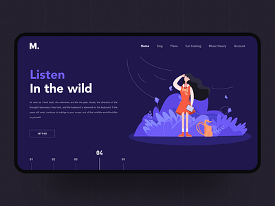 Listen in the wild branding design illustration 设计