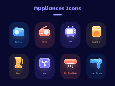Appliances Icons app design icon ui