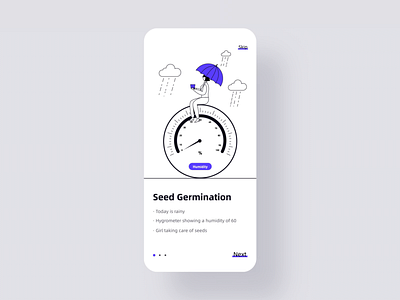 Startup page-plant growth motion app design illustration motion ui 运动