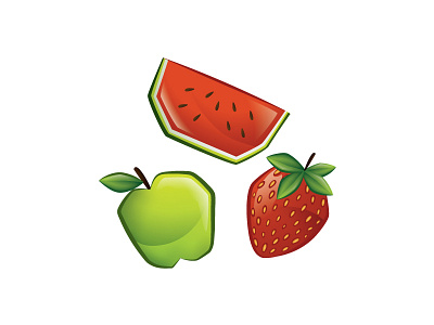 Fruits apple coffeelovers flaticons fruits illustration strawberry watermelon