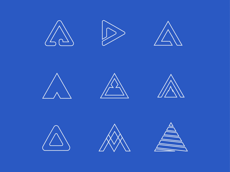 Letter A adobeillustrator concept design dribbble flatdesign icon logo sketch