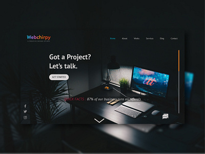 Webchirpy Landing page Design adobeillustrator concept design dribbble homepage design landing page ui webdesign webpage design