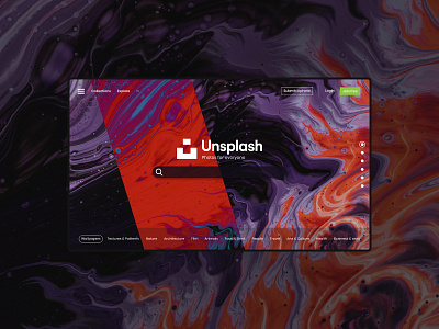 Homepage Concept | Unsplash adobeillustrator design dribbble homepage design interface mockup ui uiux unsplash webdesign website wireframe