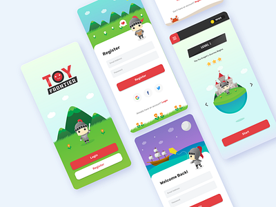 Toy Frontier - Login UI / Game UI Concept daily ui game game design knight login toy knight ui design