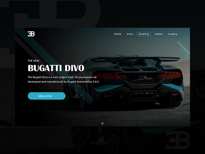 New concept ui of web view bugatti's website.