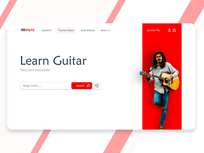 English version Redesign first view of Laminor app design branding design guitar illustration interface ui ui ux uidesign uiux web