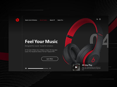 Beats Headphone concept web design