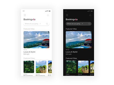 bookingvila application initial concept app design booking design illustration interaction interface rent ui ui ux uidesign uiux ux