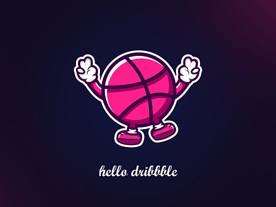 Hello Dribbble design icon illustration logo