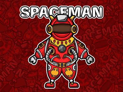 Spaceman design icon illustration