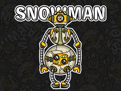 Snowman design icon illustration