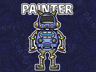 Painter design icon illustration