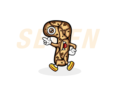 Seven Monster design icon illustration