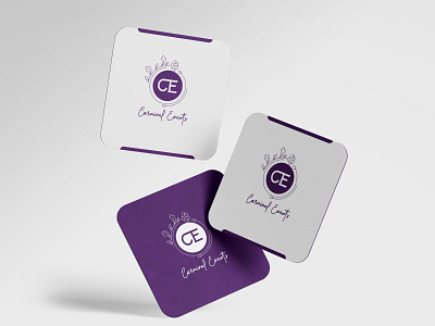 Carnival Events logo branding (6) | Minimal CE logo adobe branding branding design business card company company branding design illustration illustrator logo logo design logo mockup logodesign minimal minimalism minimalist mockup photoshop square business card violet