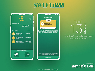 SwiftPay | App UI ahmed app branding design dev devvision dribbble illustration logo online shojib swiftpay transaction ui uiux ux