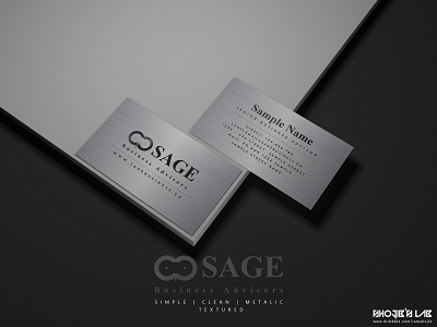 Sage Business Advisor | Business Card Design busines card design dribbble metalic texture