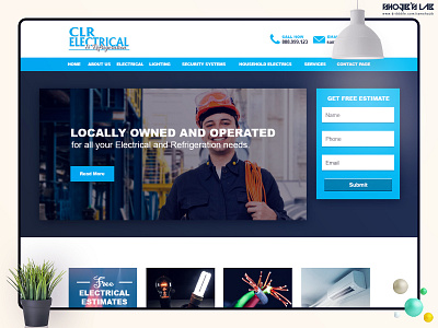 CLR Electrical & Refrigerator | Website Design dribbble homepage design photoshop ps ui design web design website