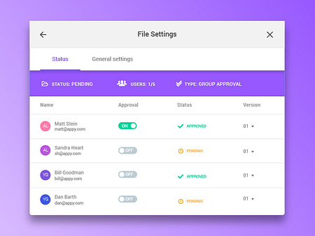 Settings by ori cohen on Dribbble