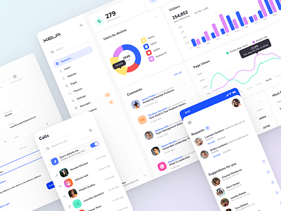 XELA UI Kit - templates for Mobile & Desltop apps apps design system figma mobile prototyping responsive swiftui templates ui kit xela