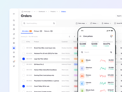 Xela Design System - Dashboard templates