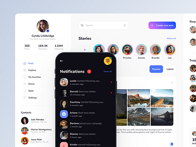 Xela UI Kit - Responsive Templates for Social Apps