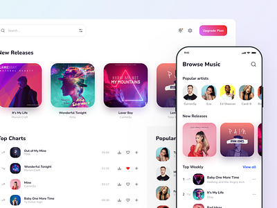 Xela Design System - Templates for Music Apps