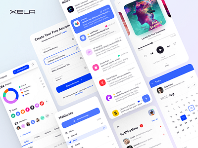 Xela Design System - Templates for Mobile Apps android design design system figma ios jetpack compose prototyping swiftui template templates ui kit