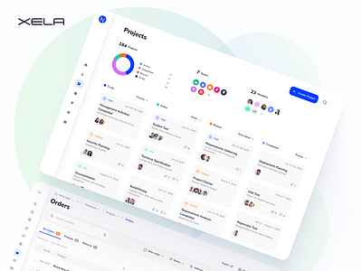 Xela Design System - Dashboard Templates android dashboard design design system desktop app figma flutter ios jetpack compose kanban mobile app pastel prototyping swiftui template templates ui kit